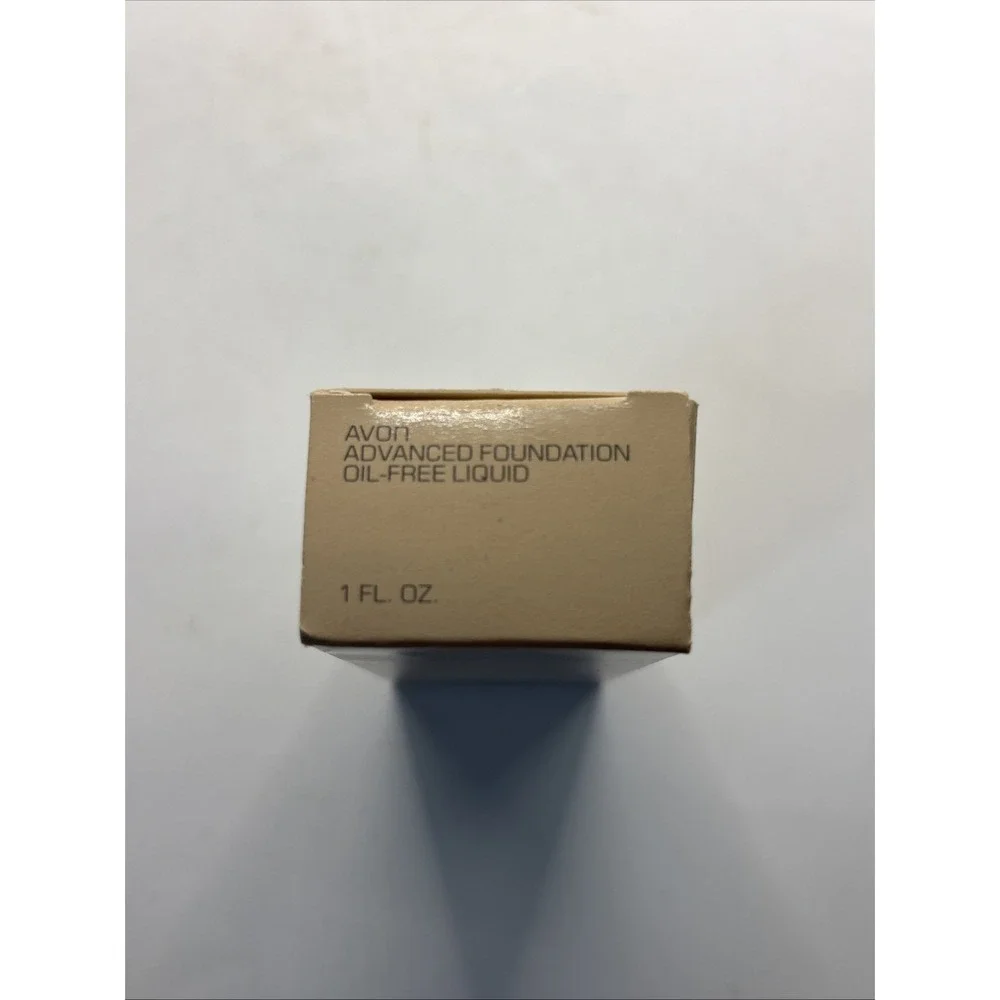 Vintage Avon Advanced Foundation Oil Free Liquid Almond Beige NOS in Box Lot 3